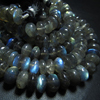 10 inches Gorgeous - AAA - High Quality - LABRADORITE - Smooth Polished Rondell Beads Full Blue Multy Flashy Fire huge size 6 - 7 mm
